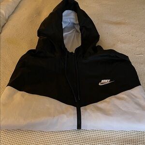 Nike Black and White Zip-Up Jacket
